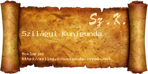 Szilágyi Kunigunda névjegykártya